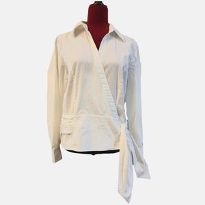 Monterey Bay long sleeve wrap blouse